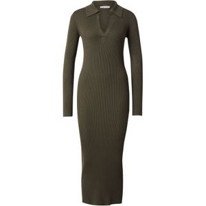 EDITED Gebreide jurk 'Hattie'  olijfgroen