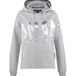 Bruno Banani Sweatshirt 'Chang'  grijs gemêleerd / zilver