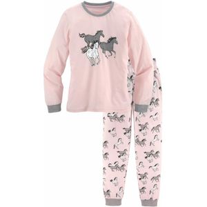 Pyjama - Roze Grijs Mêlee - Ronde Hals - Lange Mouwen - Casual Fit
