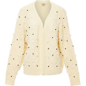 nascita Gebreid vest  zwart / wit / wolwit