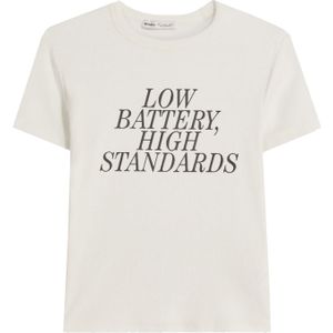 Bershka Shirt  crème / zwart