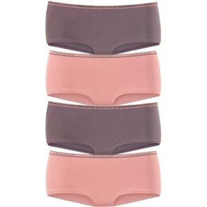 Lascana - Hipster - Taupe/Rosé - Katoen - Set van 4
