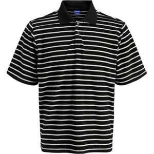 JACK & JONES Shirt 'JORGEN'  zwart / wit