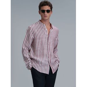 Lufian Overhemd 'Fast'  bordeaux / wit