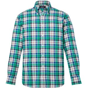 Men Plus Overhemd  turquoise / zwart / wit