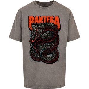 F4NT4STIC Shirt 'Pantera Venomous Snake'  grijs / oranje / zwart