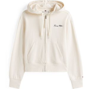 TOMMY HILFIGER Sweatvest  zwart / offwhite