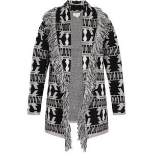 IZIA Gebreid vest  grijs / zwart / wit