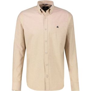 Lerros - Oxford - Overhemd - Licht Koffie - Lange Mouwen - Knoopsluiting