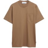 ARMEDANGELS - Shirt - Beige - Ronde Hals - Halve Mouw - Losse Pasvorm