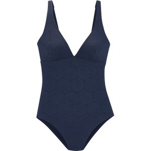 s.Oliver RED LABEL Badpak Olivia - Marine - Schelpenstructuur - Zonder Beugels