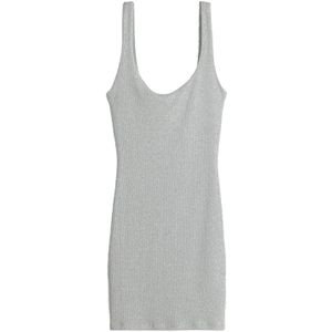 Bershka Jurk  zilvergrijs