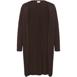 KAFFE CURVE Gebreid vest 'KCFarsia'  mokka