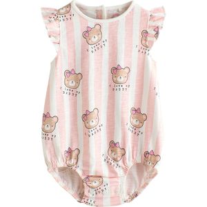 Next Rompertje/body  lichtbruin / rosa / zwart / offwhite