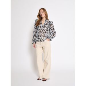 Peppercorn Blouse 'Eleanor'  smoky blue / antraciet / lichtgrijs / offwhite