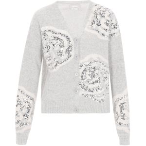 Usha Gebreid vest  grijs