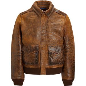 Polo Ralph Lauren - 710970574001 - Leren Aviatorjack - Bruin