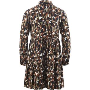 happy girls Jurk  bruin / olijfgroen / zwart / wit