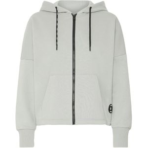 Oxmo Sweatvest 'Sanice'  stone grey / zwart