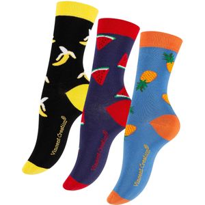 Vincent Creation Sokken 'Süsse Früchte'  navy / azuur / oranje / zwart