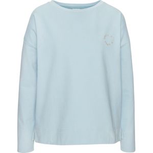 Lascana - Sweatshirt - Lichtblauw/crème - Met Kleine Borduursels
