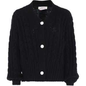 aleva Gebreid vest  zwart