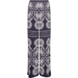 Seidensticker - Stoffen Damesbroek - Wide Leg - Elastische Band - Viscose