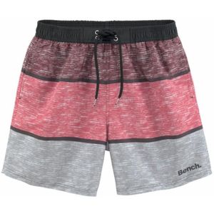 Look - Gedessineerd - Zwembroek - Zwart/bordeaux-grijs - Elastisch