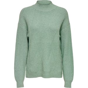 Only - ONLNELI LS HIGHNECK RIB PULLOVER EX KNT - Gebreide Trui - Hedge Green
