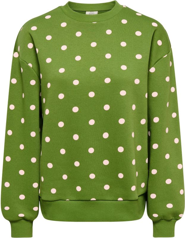 JDY Sweatshirt 'JDYTENA'  groen / wit