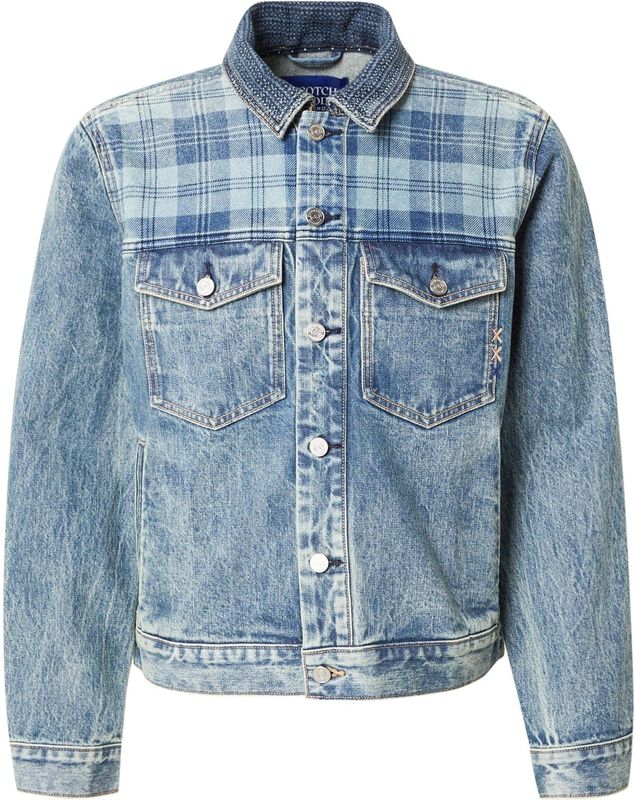 SCOTCH & SODA Tussenjas  blauw denim / lichtblauw