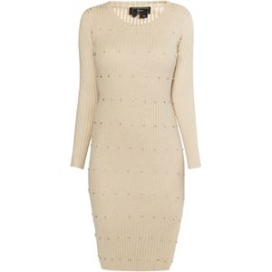 faina Gebreide jurk  crème