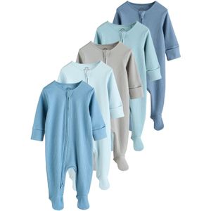 Next Rompertje/body  saffier / azuur / aqua / lichtblauw / grijs