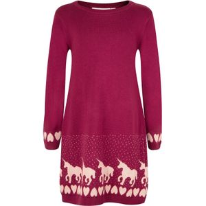 happy girls Jurk  donkerrood