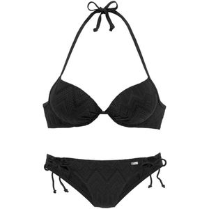 Look - Push-up Bikini - Zwart - Gewatteerd - Handwas