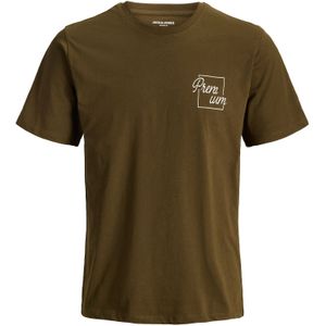 JACK & JONES Shirt  bruin / wit