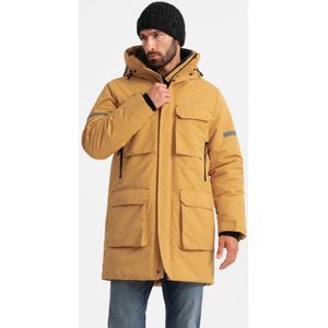 Ombre Winterjas 'OM-Jalj-0169'  mosterd