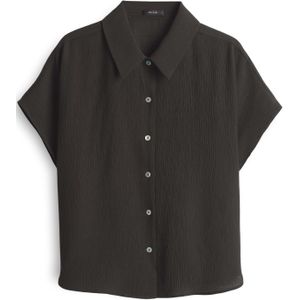 Opus - Donkerbruine Blouse - Structuur