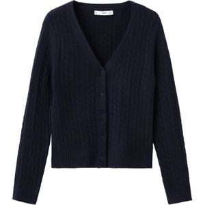 MANGO Gebreid vest  marine
