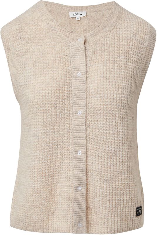 s.Oliver - Gebreide Bodywarmer - Beige