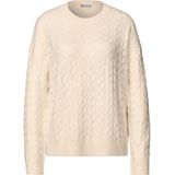 Street One - Gezellige Trui - Beige - Dames - Met Structuur