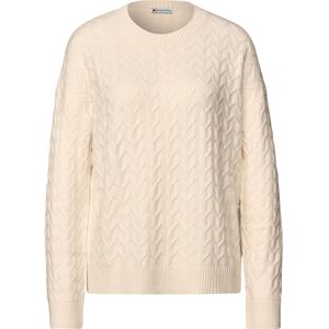 Street One - Gezellige Trui - Beige - Dames - Met Structuur