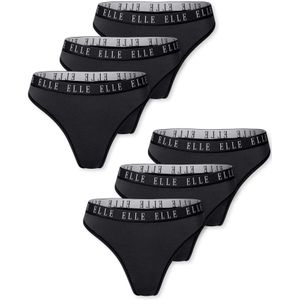 ELLE String ' Thong - ELLE LOGO '  zwart