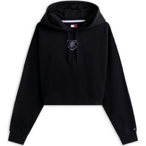 Tommy Jeans Sweatshirt 'HEART'  lichtlila / zwart