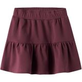 Rok - Geborstelde Sweatstof - Peplum Detail - Elastische Taille