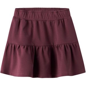 Rok - Geborstelde Sweatstof - Peplum Detail - Elastische Taille