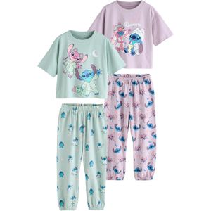 Next Nachtkledij 'Lilo & Stitch'  blauw / mintgroen / pastellila / wit