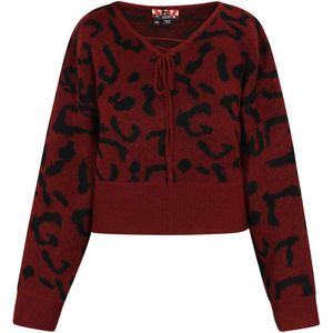 myMo ROCKS Trui  bordeaux / zwart