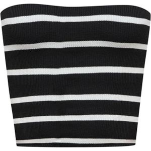 No Matter What Top  zwart / wit