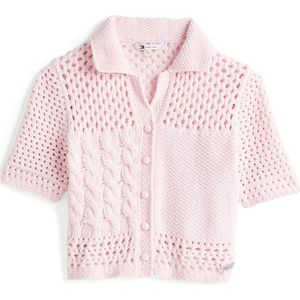 Tommy Jeans Gebreid vest  pastelroze